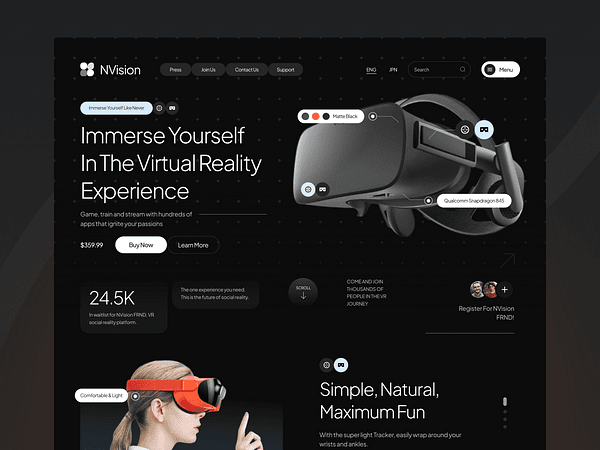 Immersive VR environment